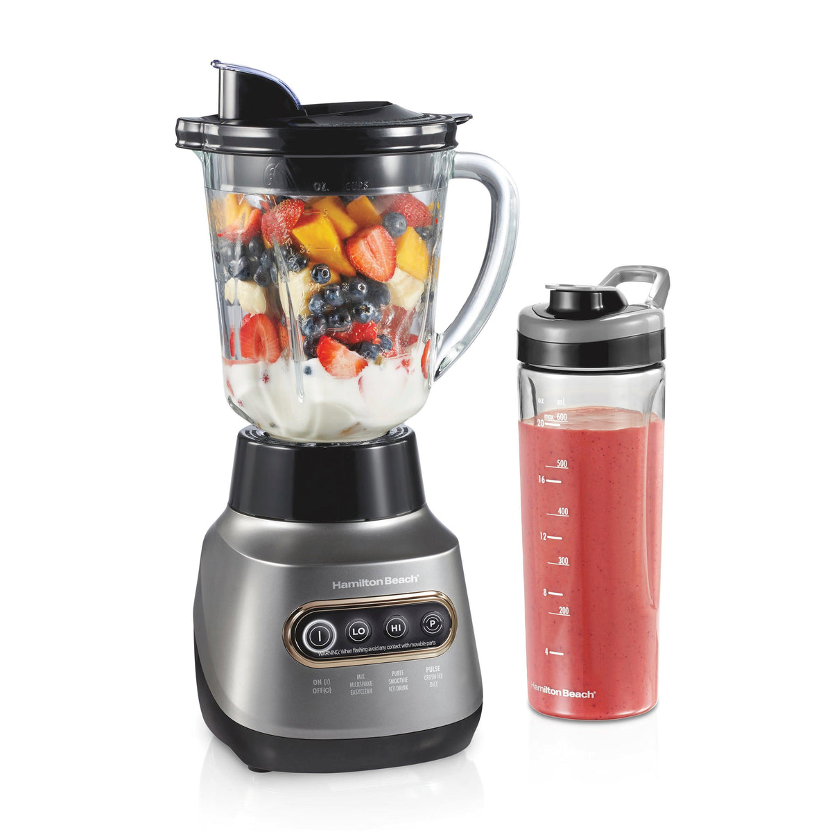 Hamilton Beach 2-in-1 Blender with Travel Jar