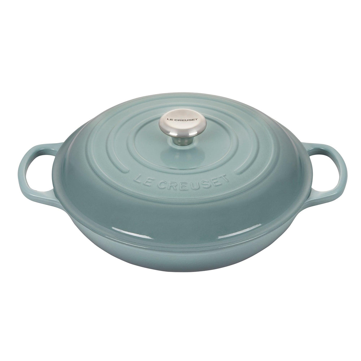 Le Creuset 3.5qt Signature Cast Iron Braiser Sea Salt