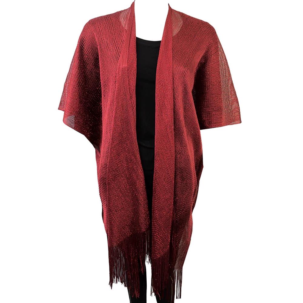 Jessica McClintock Solid Metallic Print Kimono