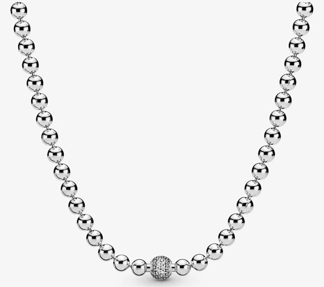 Pandora Beads & Pave Necklace Size 45