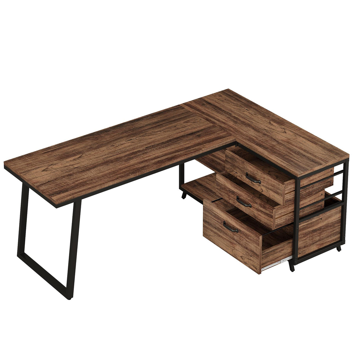Stark Home 53" Reversible L-Shaped Computer Desk