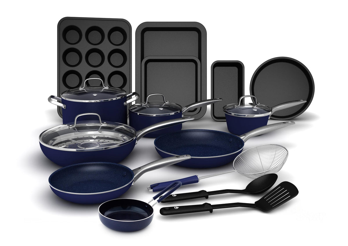 Blue Diamond Classic 20pc Ceramic Nonstick Cookware Set