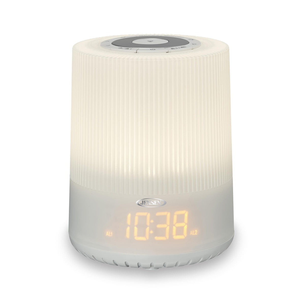 Jensen Audio Mood Lamp Digital Dual Alarm Clock Radio