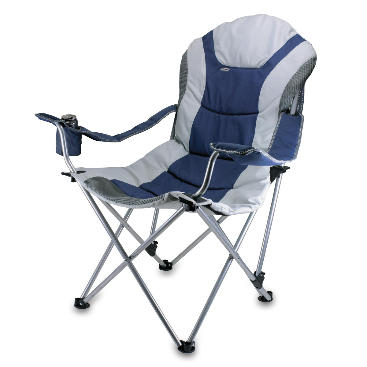 Picnic Time Reclining Camp Chair, (Black)