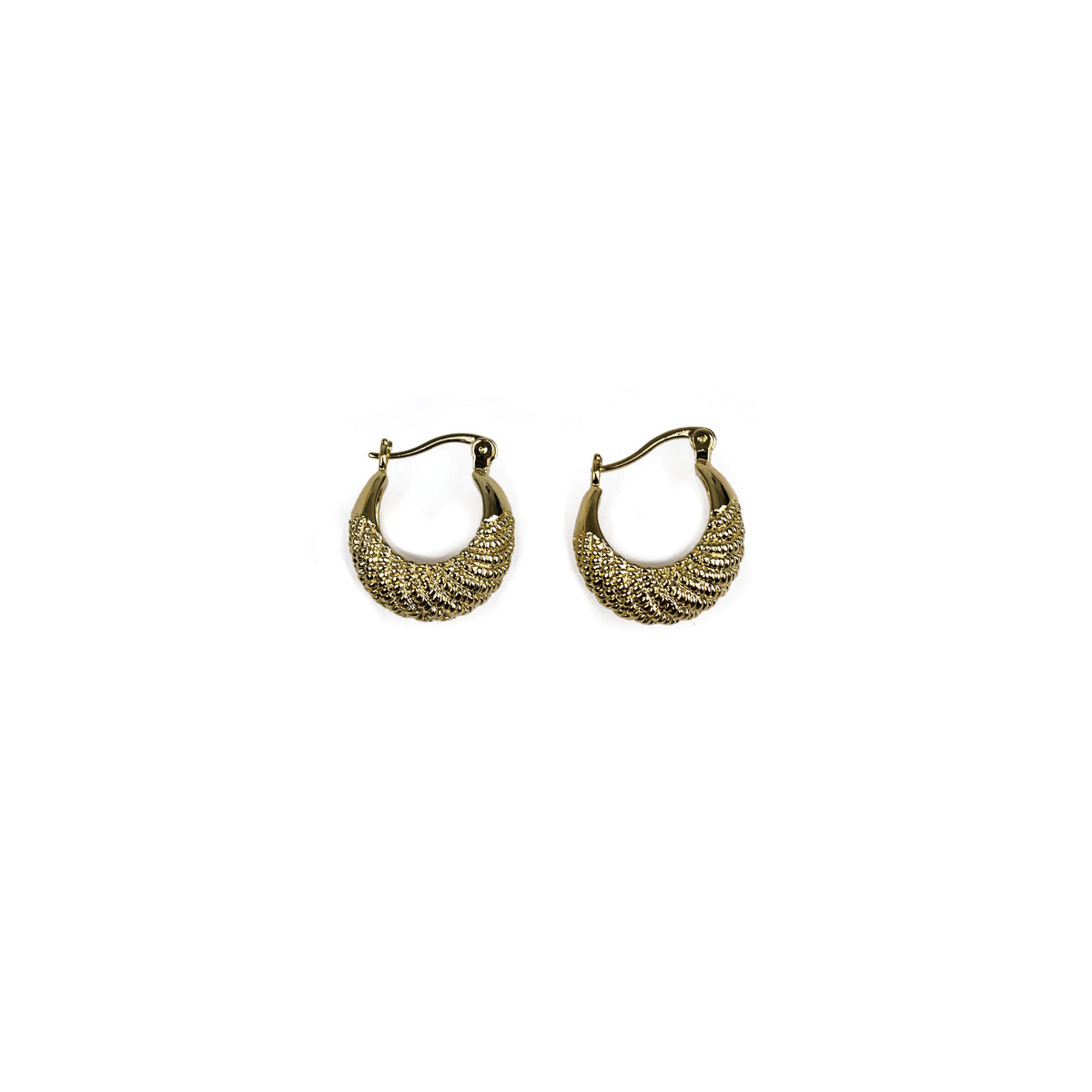 Completely Bella 18K Gold Plated Twist Hoop Earrings