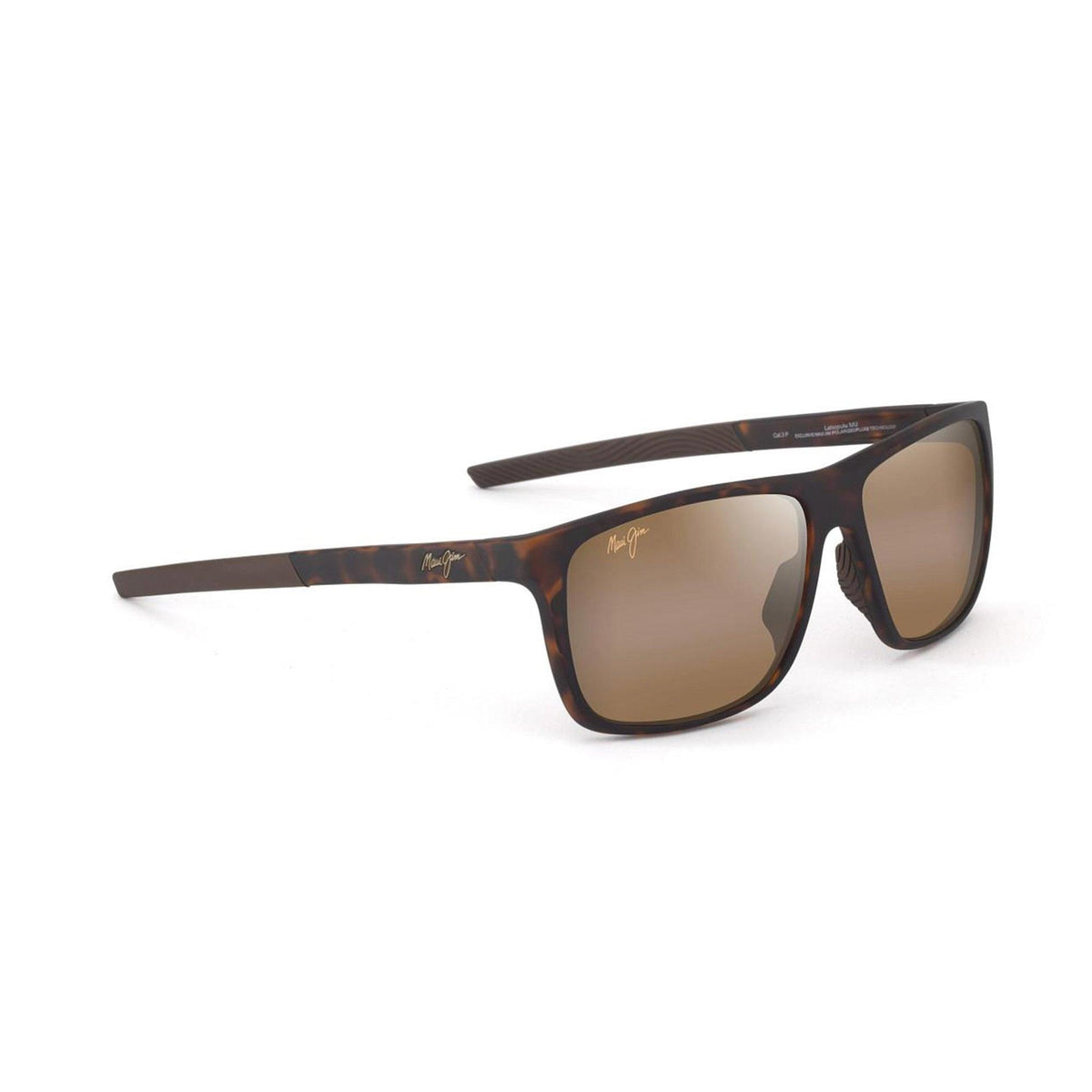 Maui Jim Lehopulu Polarized Sunglasses Matte Dark Havana Frame HCL Bronze Lens