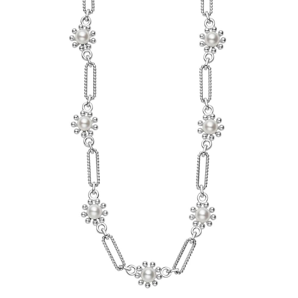 Lagos Fleur Pearl Link Necklace