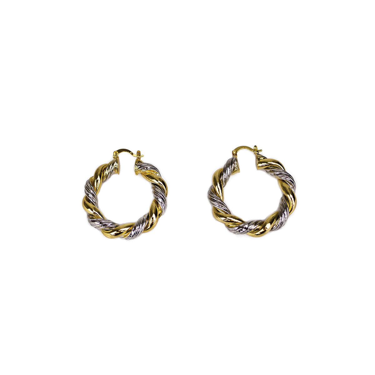 Completely Bella Two-Tone Twisting Ribbon Earrings