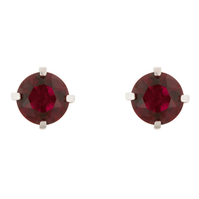 Completely Bella Ruby Cubic Zirconia Stud Earrings