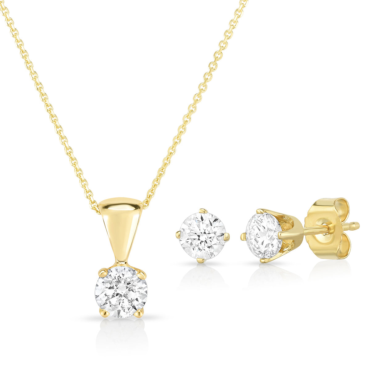 Jilco Inc Diamond Earring & Necklace set
