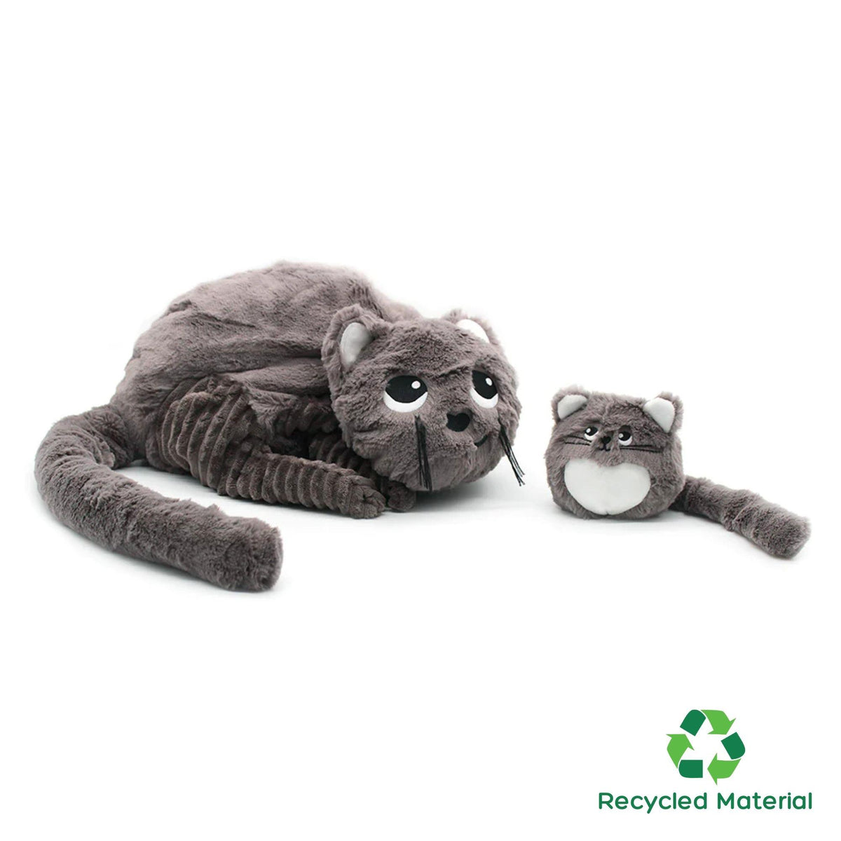 Les Ptipotos Mom & Baby Cat - Brown Grey