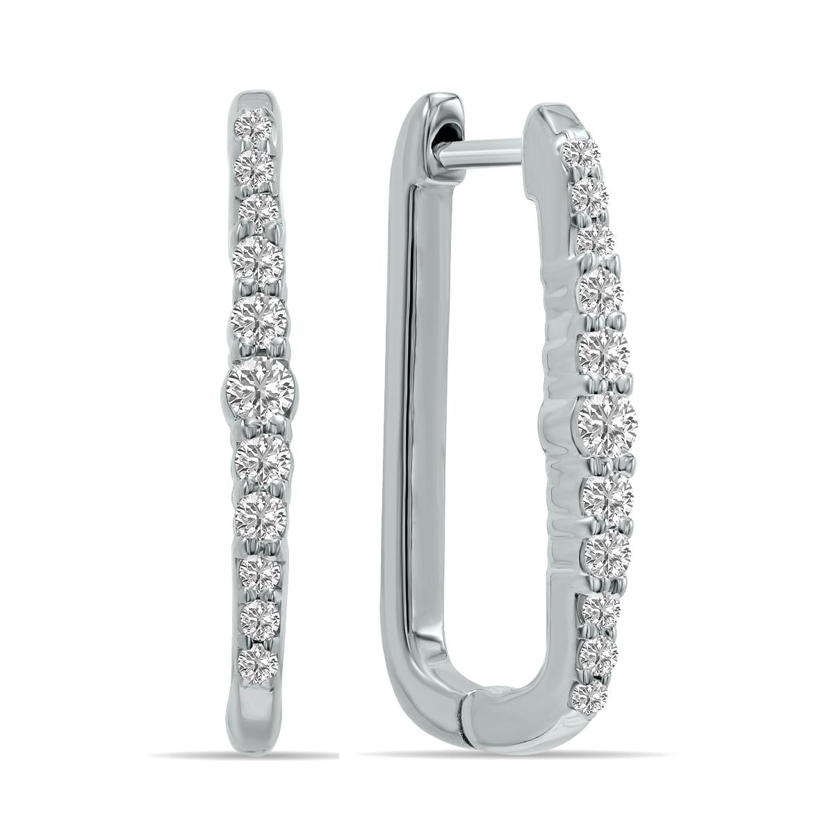 Prestige Boutique Diamonds Lab Diamond Huggie Hoop Earrings Size 0.2 CTW