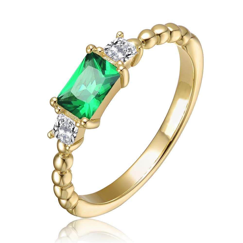 GENEVIVE Green Clustered Statement Ring Size 6