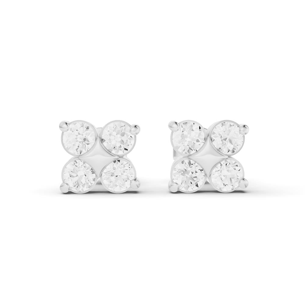 Prestige Boutique Diamonds Lab Diamond Snowflake Earrings Size 0.08 CTW
