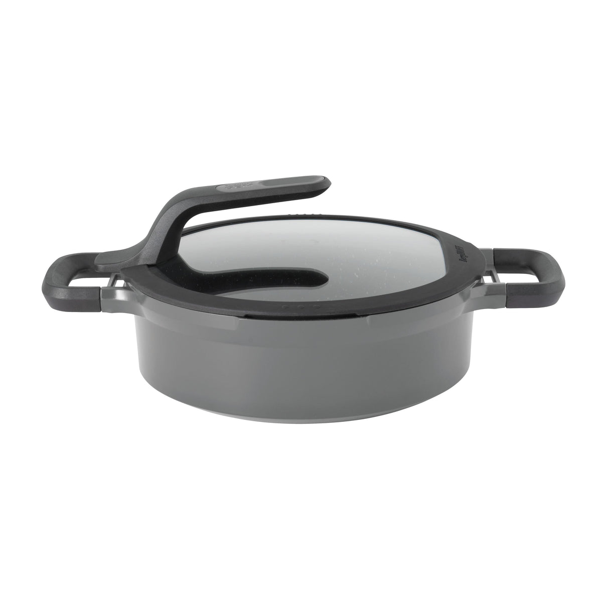 BergHOFF GEM 10" Non-stick Two-Handled Covered Saut Pan 3.5Qt., Grey