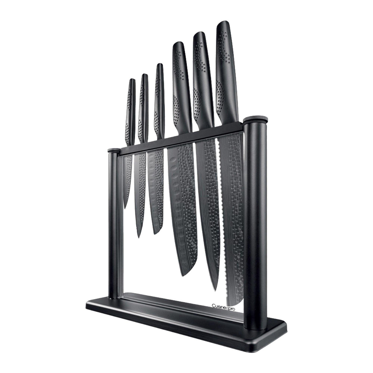 Cuisinepro iD3 7pc Black Samurai Gozen Knife Block Set