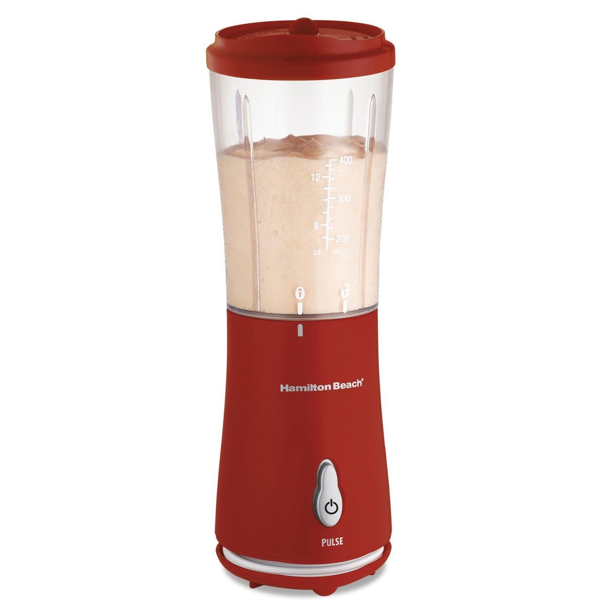 Hamilton Beach Single-Serve Blender w/ Travel Lid Red
