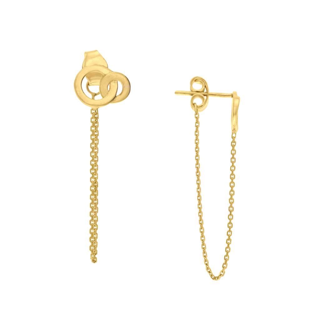 HAWLEY ST Front to Back Linked Circle Chain Earrings