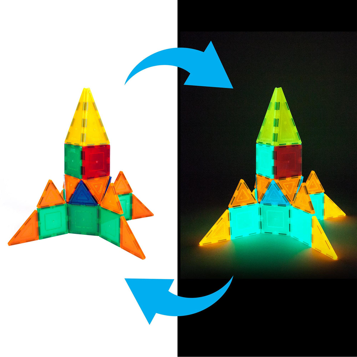 Picasso Tiles Glow in the Dark Magnetic Tiles