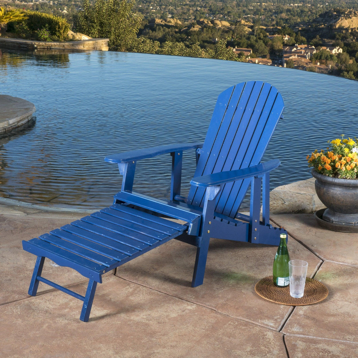 Stark Home Hayle Reclining Adirondack Chair With Footrest (2)