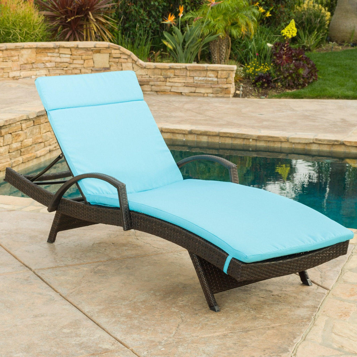 Stark Home Anthony Outdoor Adjustable Armed Lounge Chair