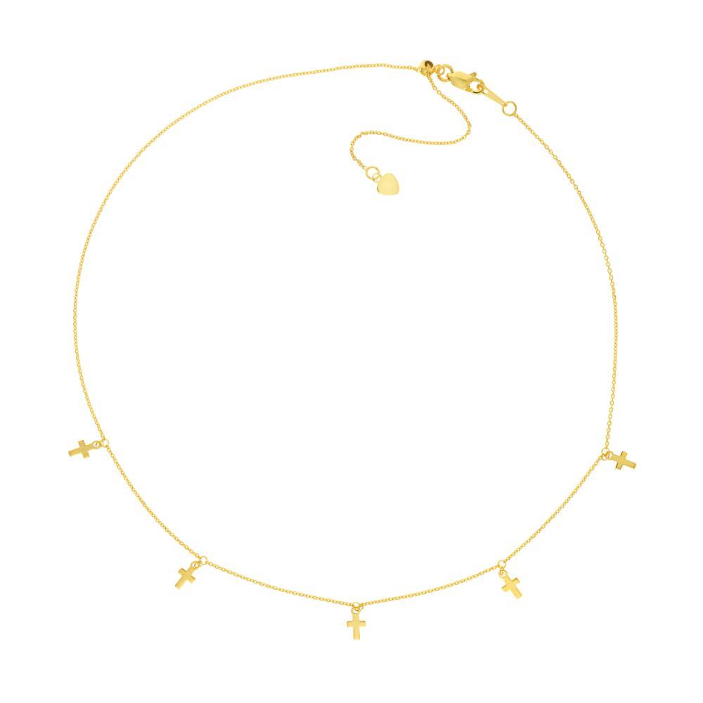 HAWLEY ST Cross Dangles Adjustable 16"Choker