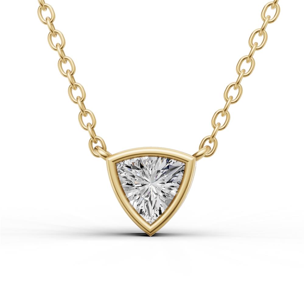Prestige Boutique Diamonds Trillion Lab Diamond Solitaire Pendant Size 0.5 CTW