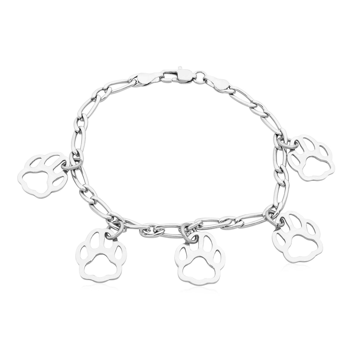 Joyful Sentiments Paw Print Charm Bracelet