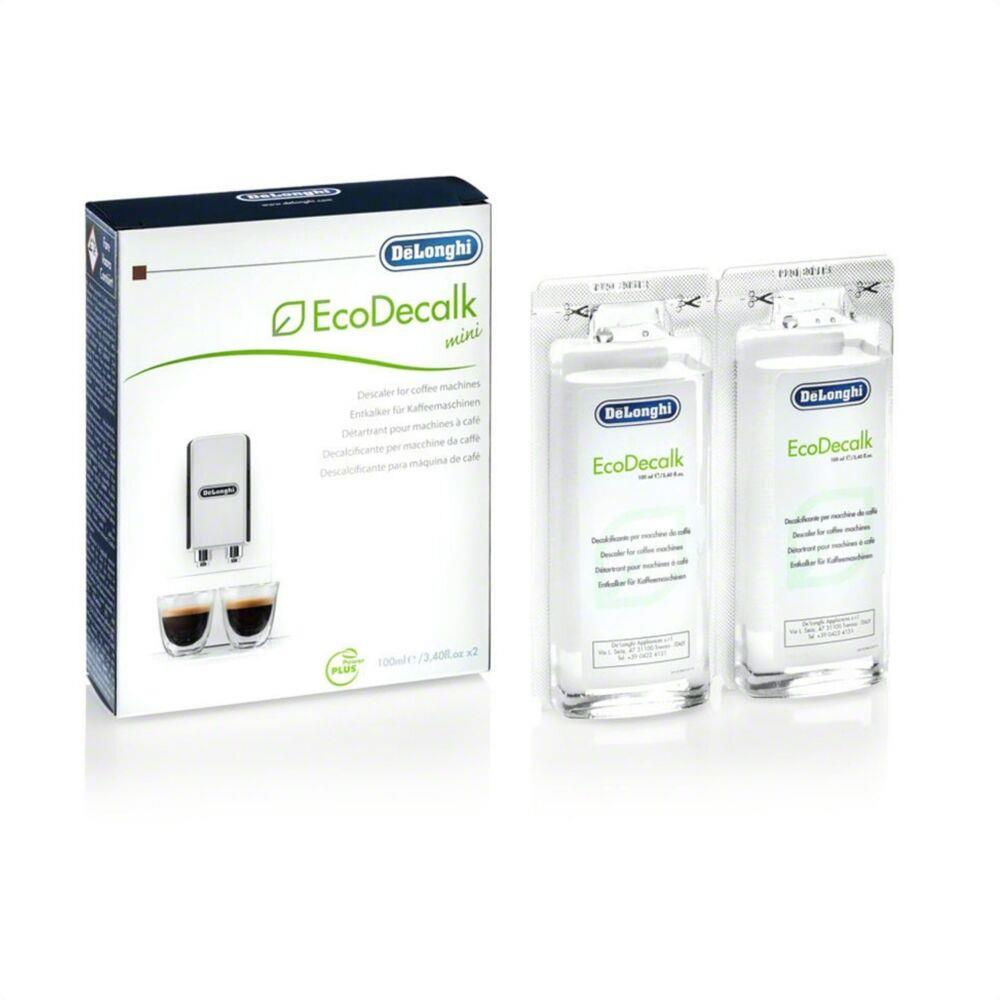 Delonghi EcoDecalk Descaler and Water Filter, pack of 2 100mL Bottles