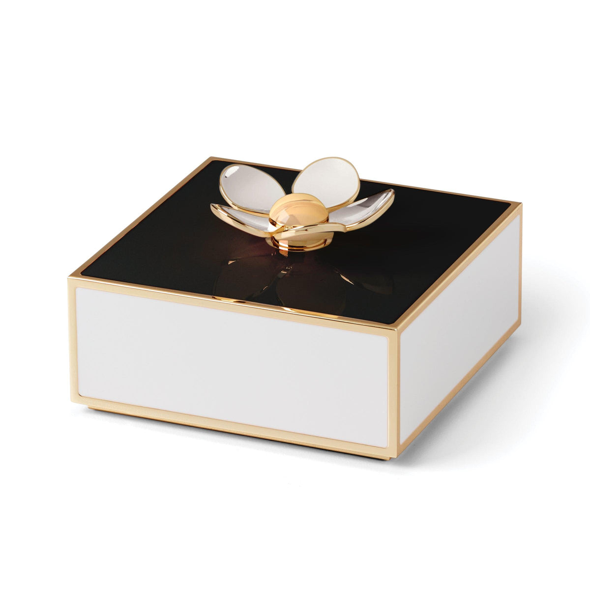 Kate Spade Make It Pop Floral Covered Box Black & White