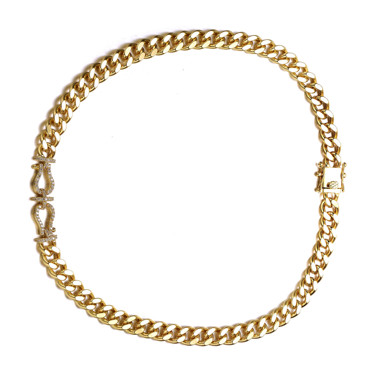 GENEVIVE 14K Yellow Gold Plated Elegant Necklace Size 18"