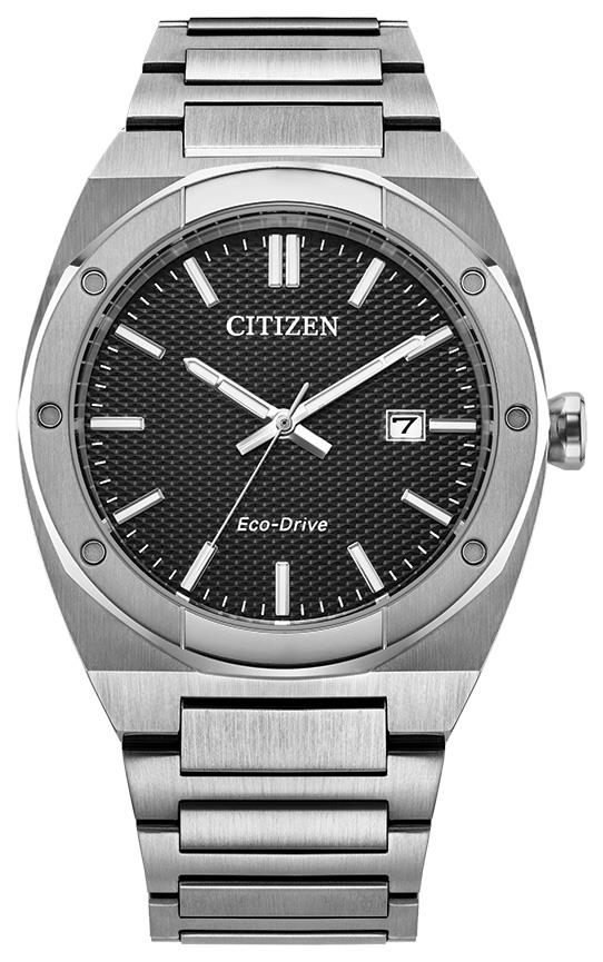 Citizen Watch Men's Eco-Drive Sport Luxury Stainless Steel Bracelet watch, Black dial