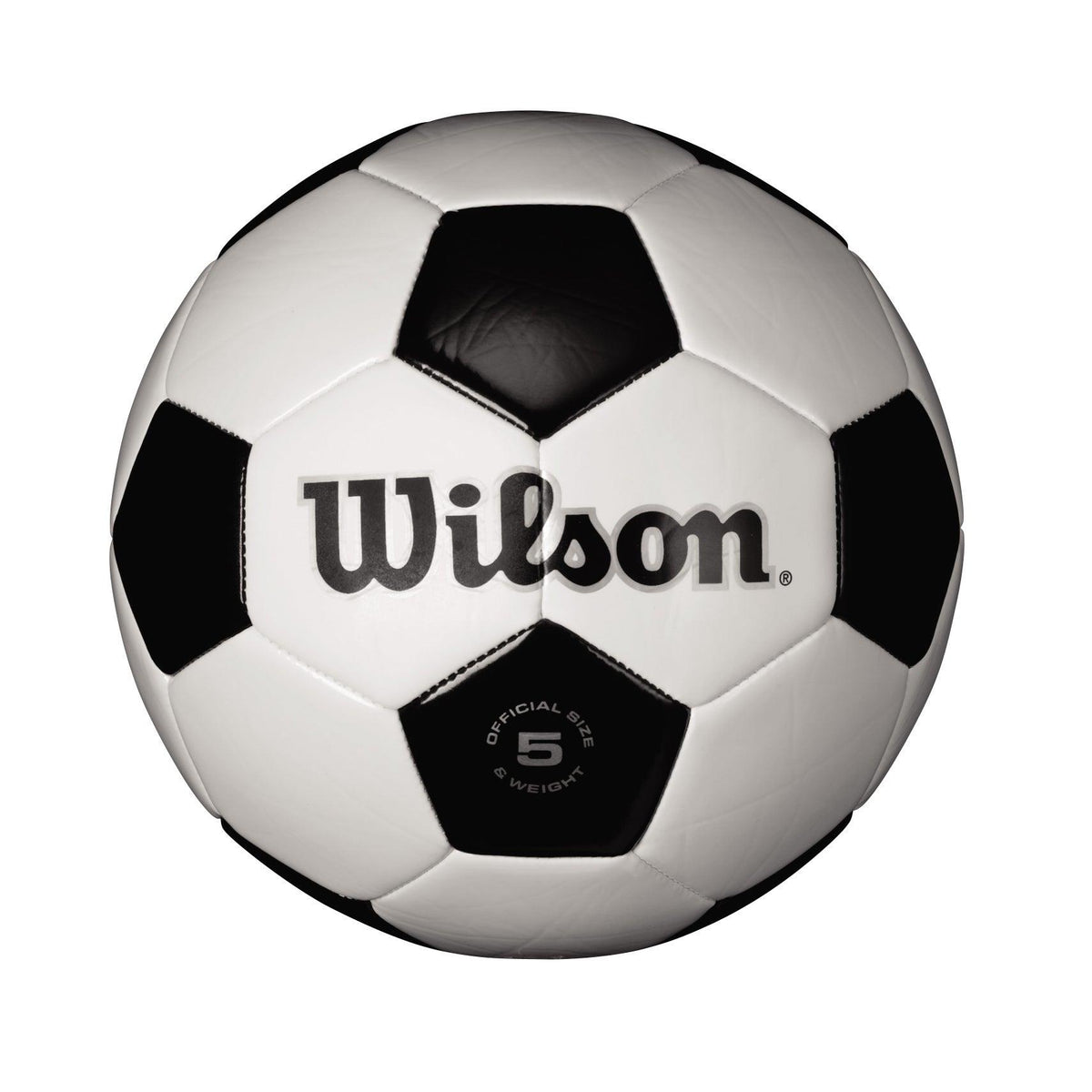 Wilson Traditional Black & White Soccer Ball Size 5 - Deflated