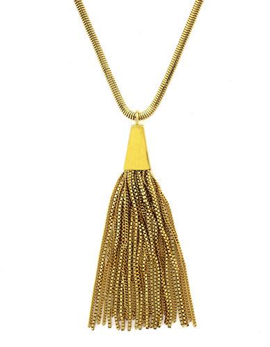 Vince Camuto Gold Tone Tassel Necklace