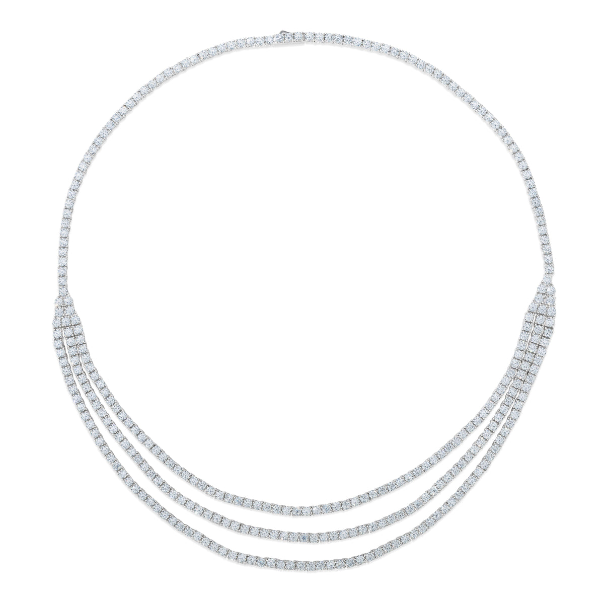 Anna Zuckerman Happy Hour Triple Diamond Necklace