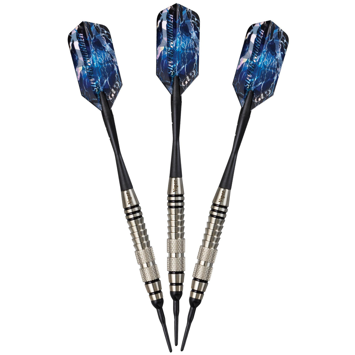 Viper Silver Thunder Soft Tip Darts 2 Knurled Rings 18 Grams