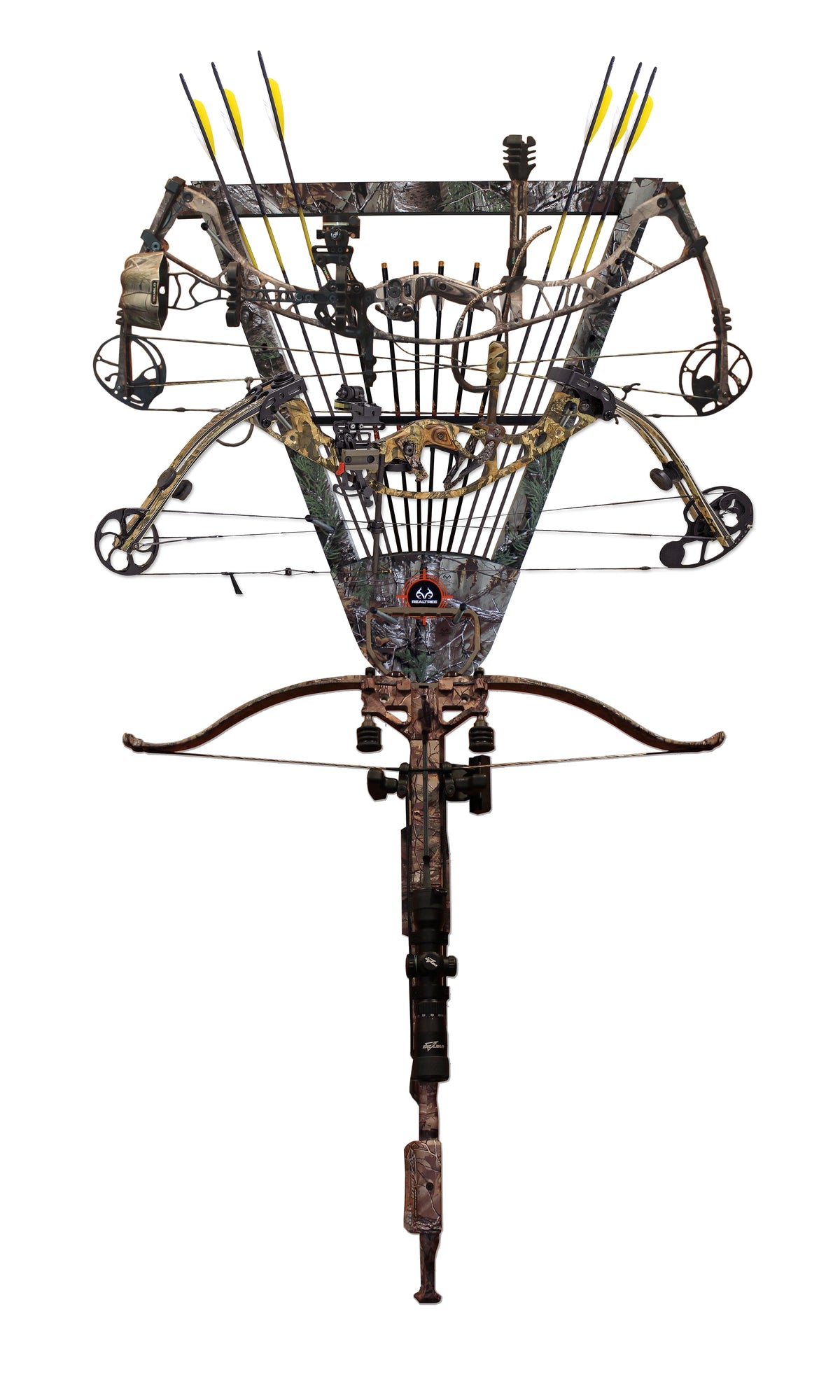 Rush Creek 3-Bow/12-Arrow Wall Storage Rack - Camo/REALTREE