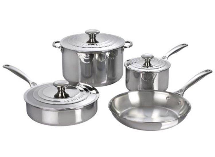 LeCreuset Le Creuset 7Pc Set (10" Fry Pan, 2Qt. Saucepan w/Lid, 3Qt. Saute Pan w/Lid, 7Qt. Stockpot w/Lid)