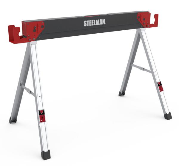 JS Products Steelman 43" Work Table Fixed Leg Folding Sawhorse