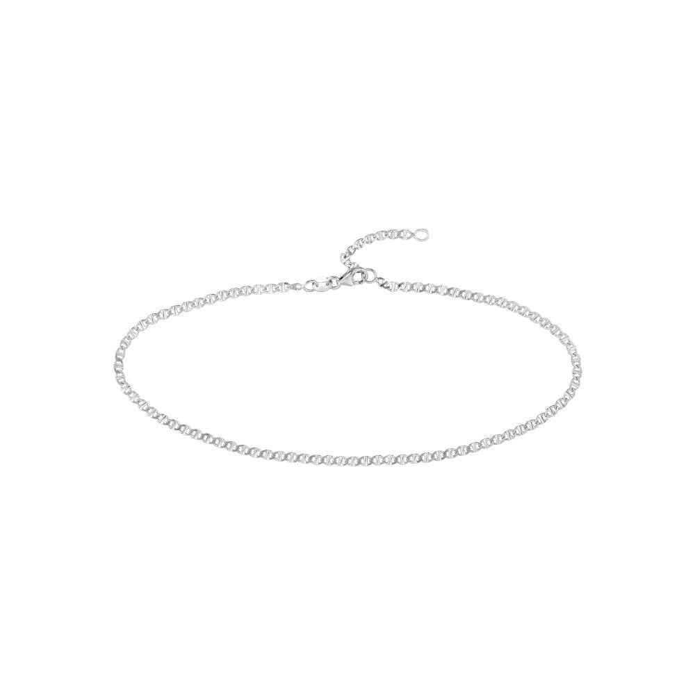 HAWLEY ST Adjustable Flat Mariner Chain 10" Anklet