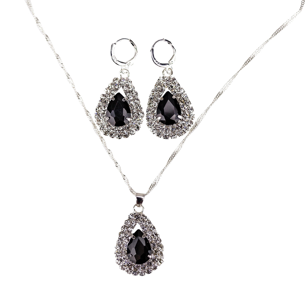 Completely Bella Black Onyx Teardrop Jewelry Set