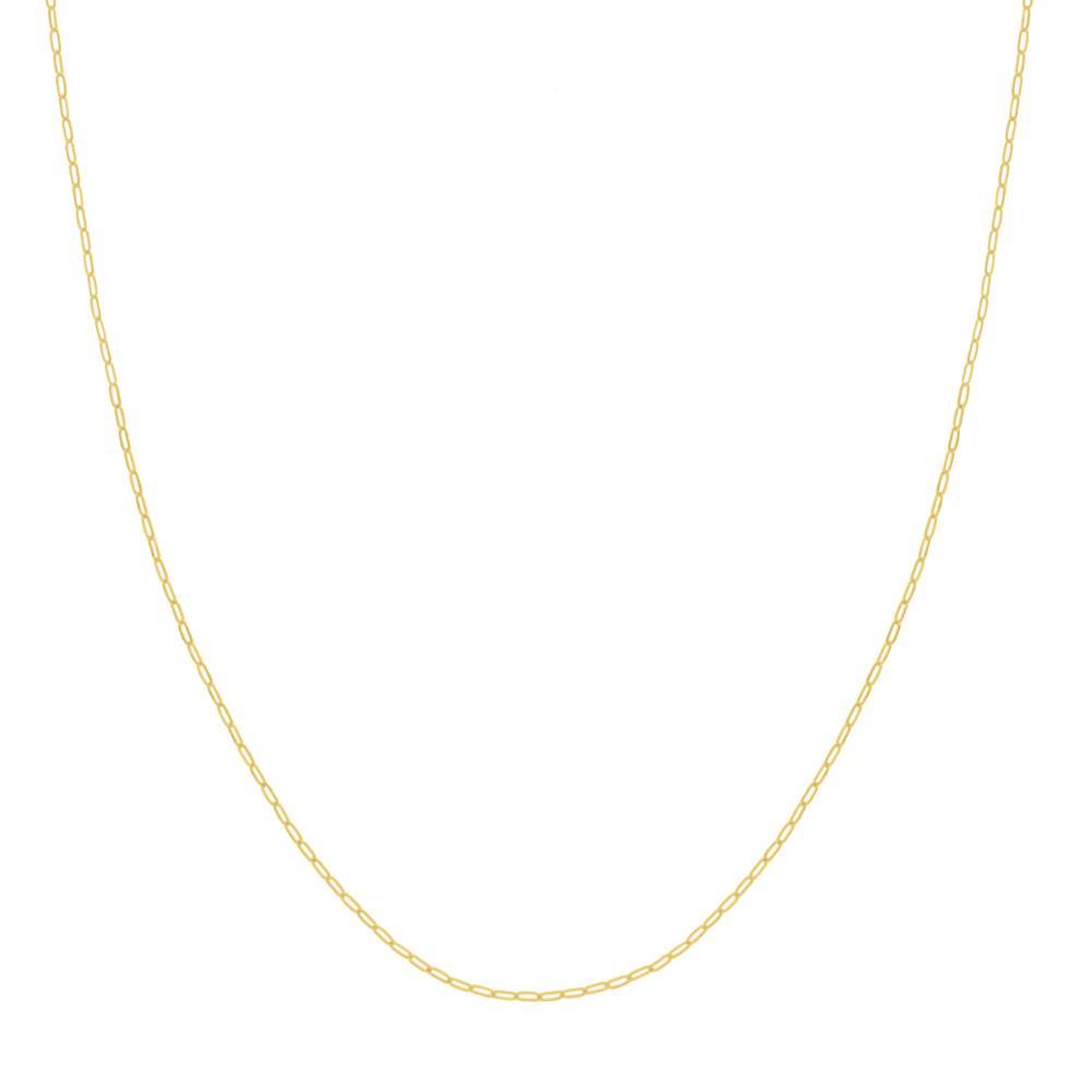 HAWLEY ST 1.30mm Paper Clip Chain 18" Necklace with Pear Shape Lobster Lock
