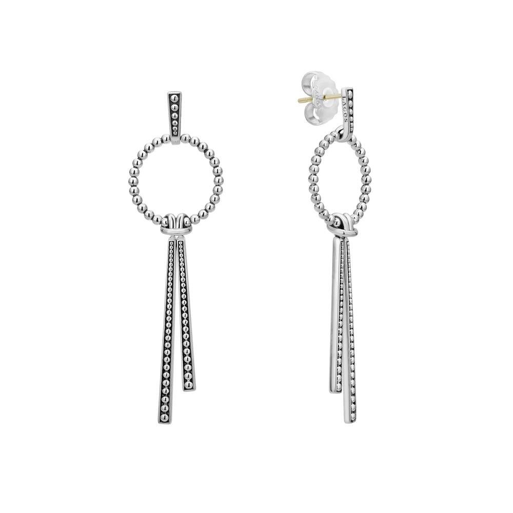 Lagos Double Station Linear Drop Earrings Size 61mm