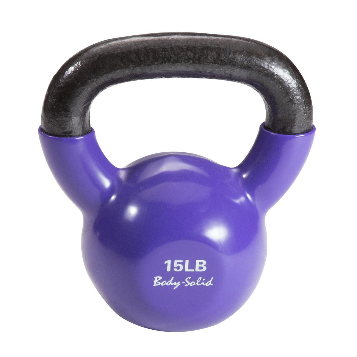 Body-Solid Vinyl Coated Kettlebell , 15 lb