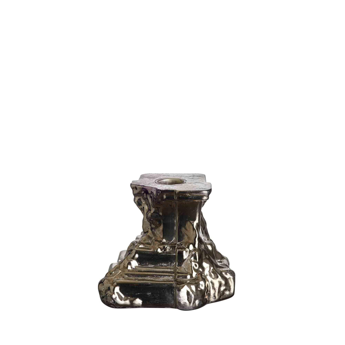 Kosta Boda Rocky Baroque Candlestick Glossy Glaze Small