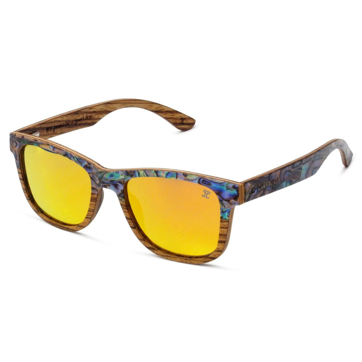 Joycoast Cirque Wayfinder - Abalone Wooden Sunglasses Orange