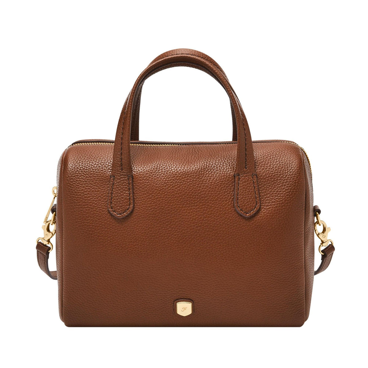 Fossil Lainey Leather Satchel Brown