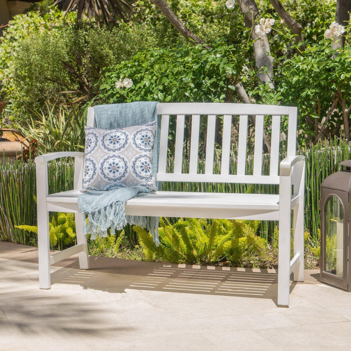 Stark Home Loja Outdoor Acacia Wood Bench