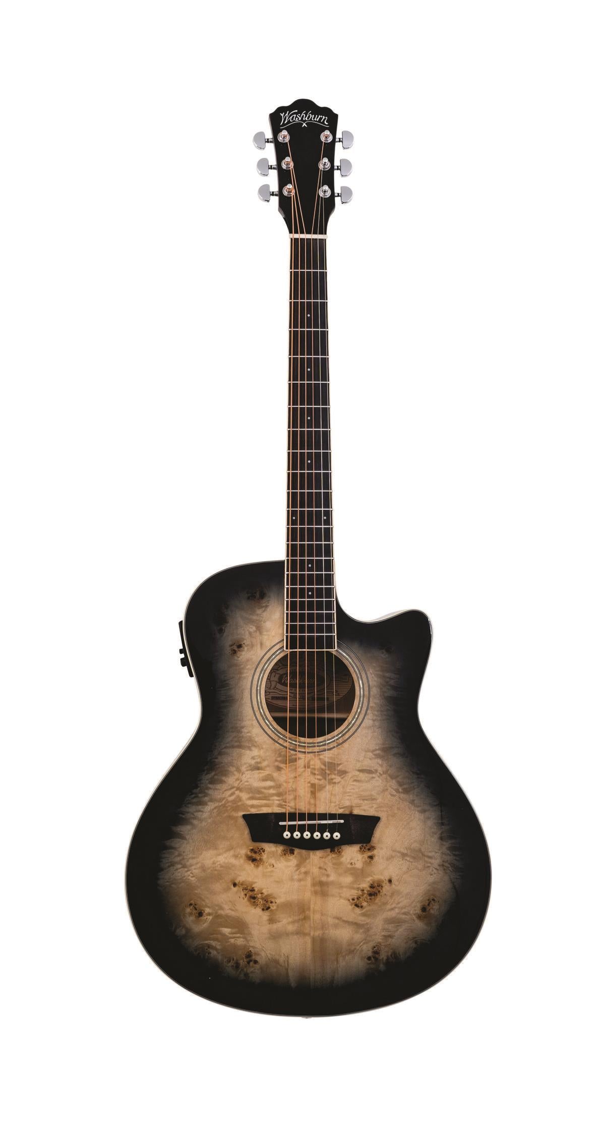 Washburn Deep Forest Burl Grand Auditorium Acoustic Electric Guitar