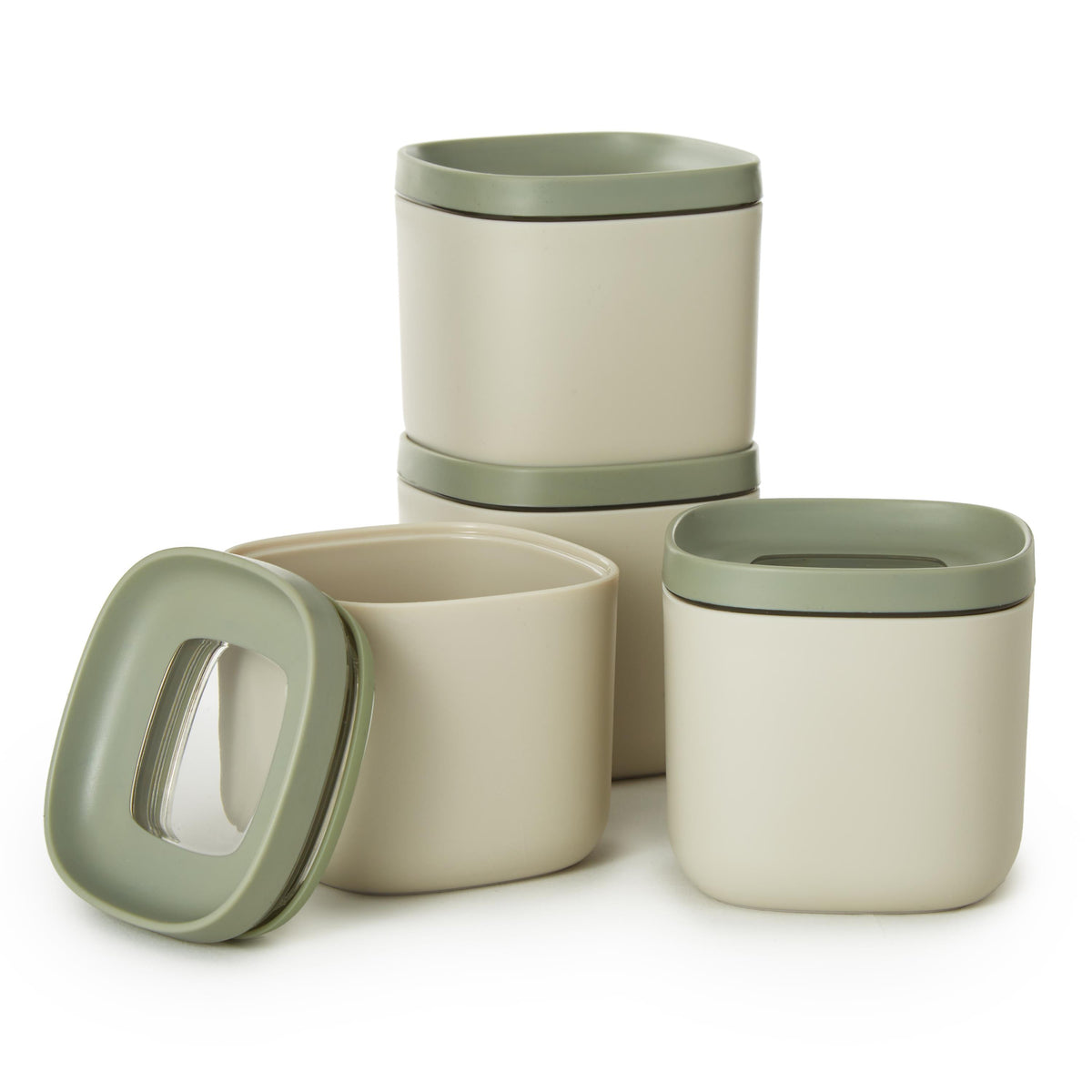 BergHOFF Leo Balance 4Pc Covered Food Container Set, 5.4oz, Recycled Material
